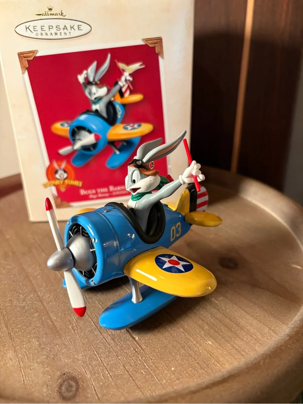 Hallmark Keepsake Bugs Bunny 'Bugs the Barnstormer' Ornament - Blue & Yellow